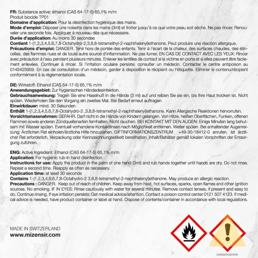 Hot Mizensir Genève Fico | Ricarica Disinfettante